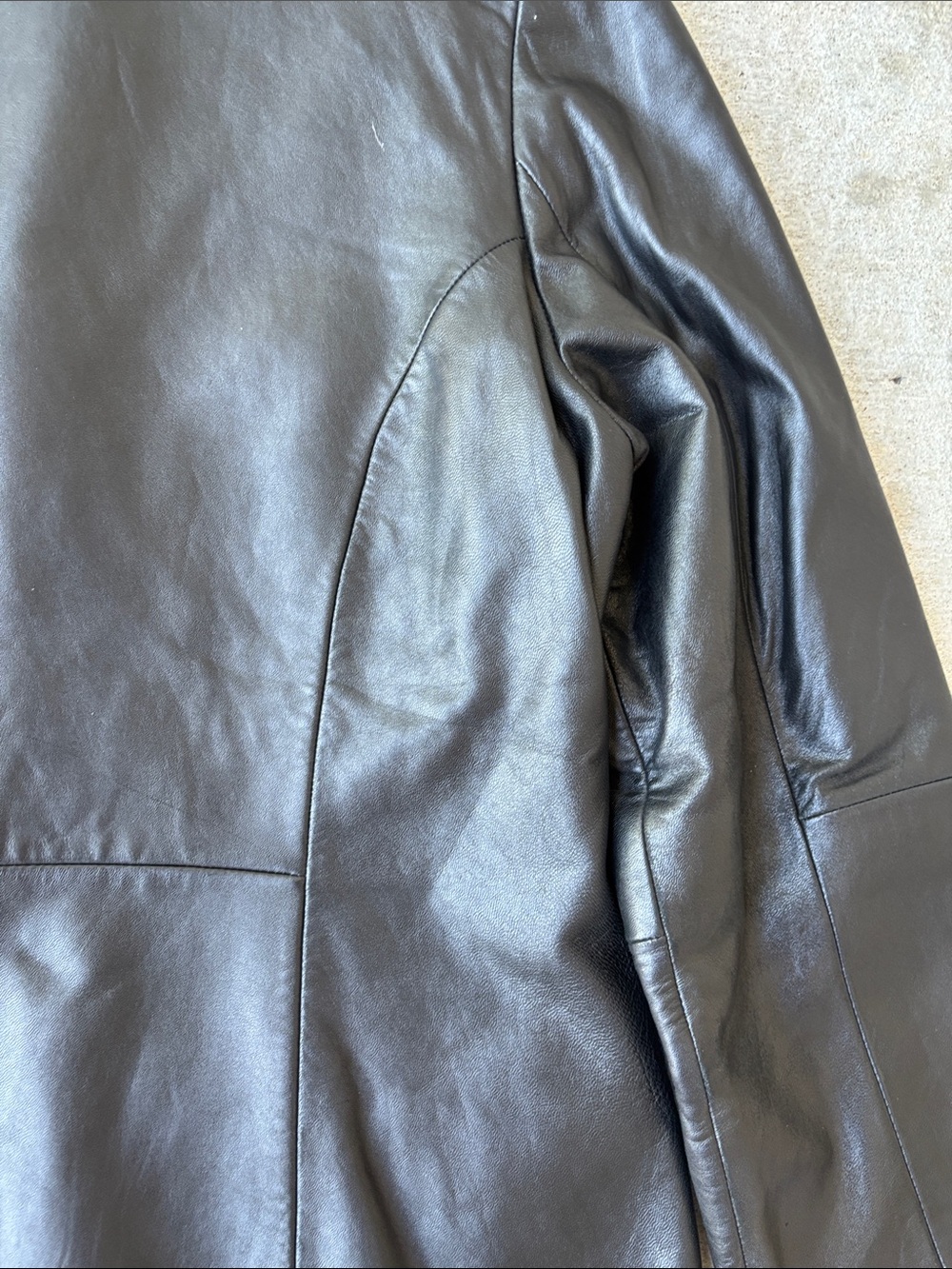 Ricardo Vintage Black Leather Women's Blazer Jacket - Single-Button - Picture 15 of 16